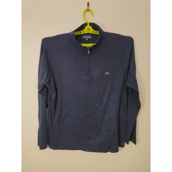 Fish Hippie 1/4 Zip Activewear Top Large Blue Long Sleeve Pullover Outdoors - Picture 3 of 11